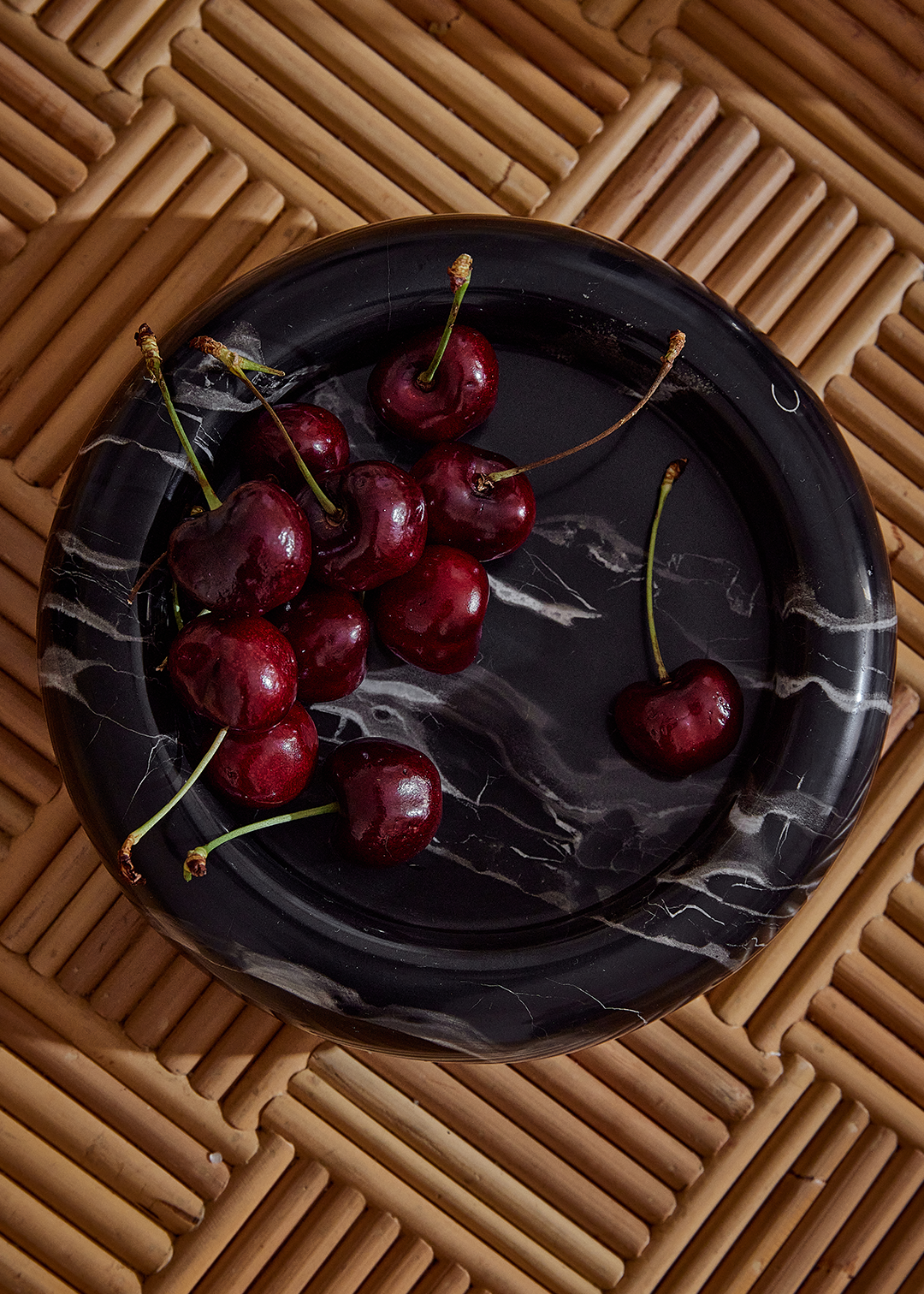 Halo Marble Tray - Black Silver