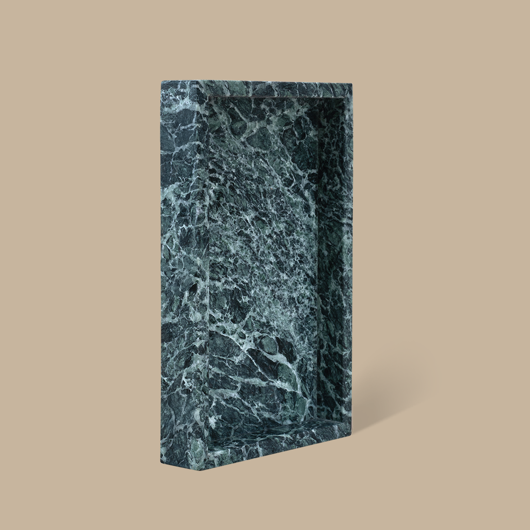 Forma Rectangle Tray - Verde Alpi Marble