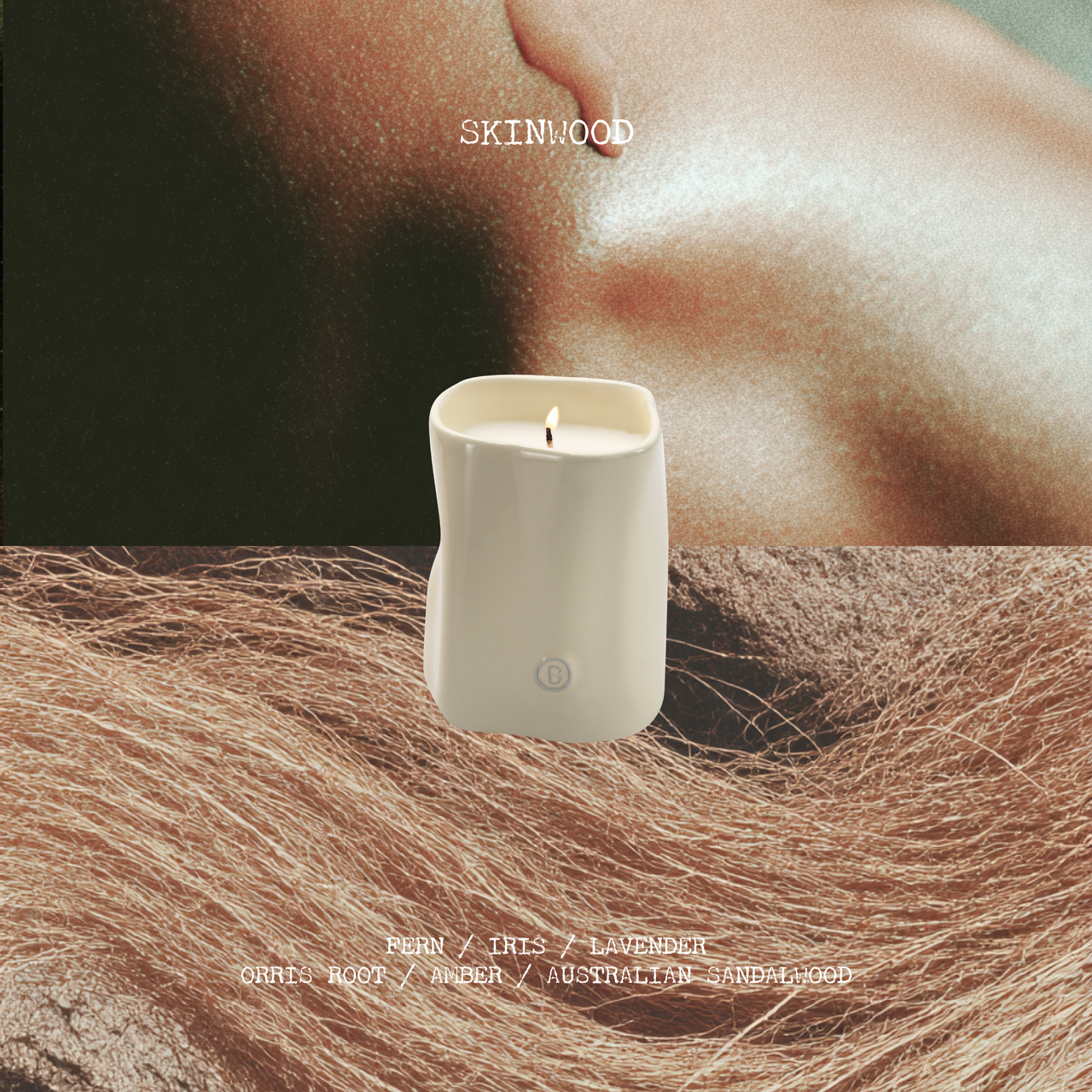 Skinwood Ceramic Candle - BLACK BLAZE