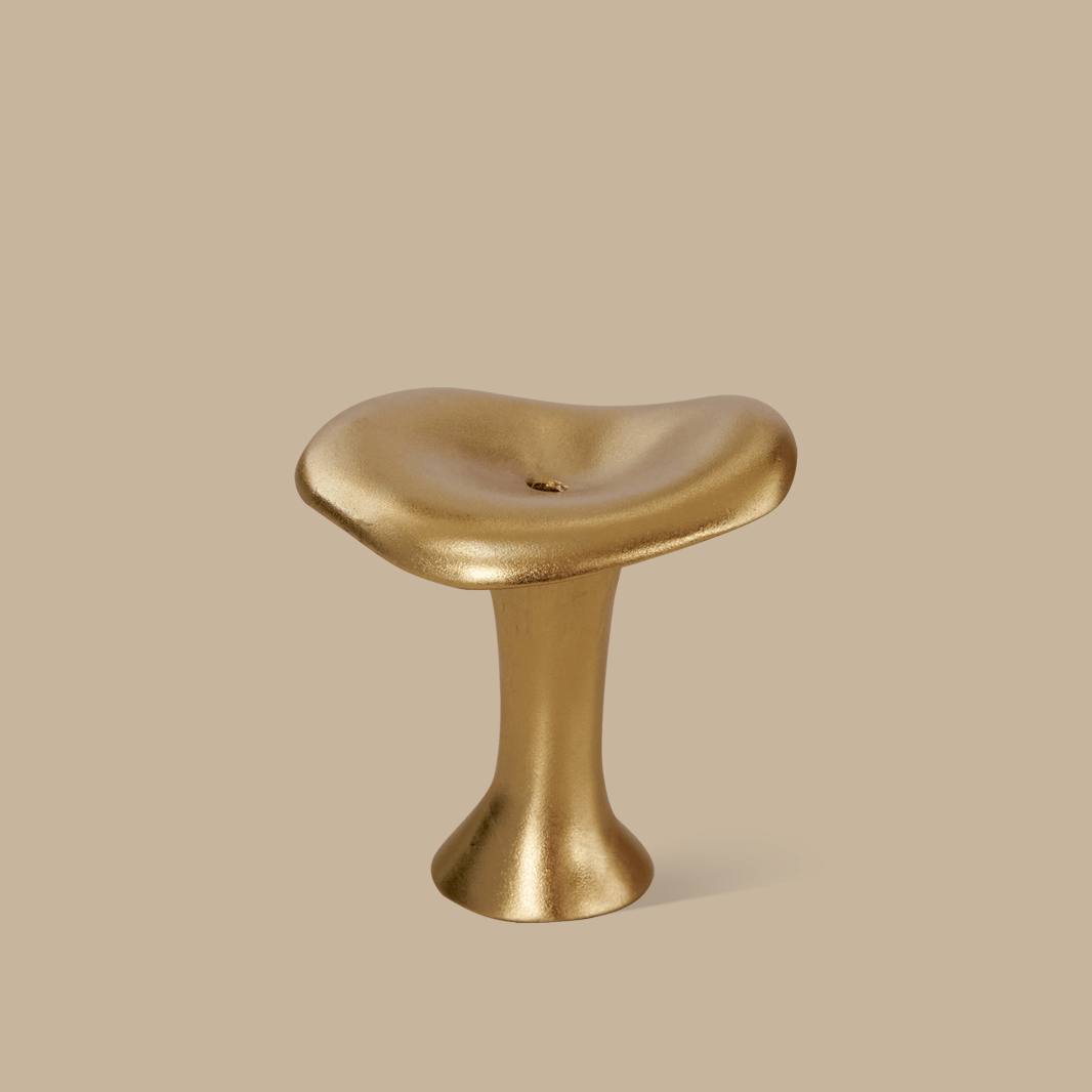 Mushroom Incense Burner - Gold | Accessories - Black Blaze – BLACK