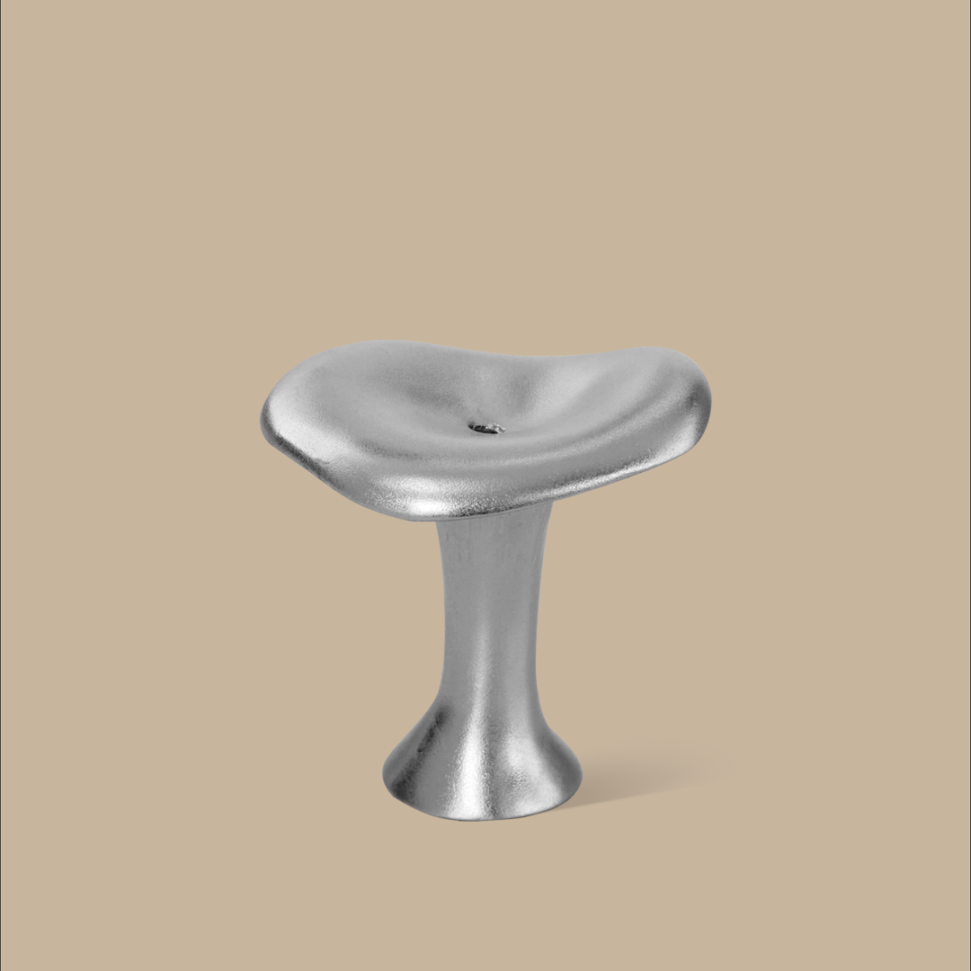 Mushroom Incense Burner - Silver - BLACK BLAZE