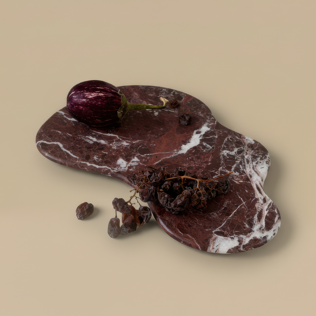 PRE-ORDER Oasis Marble Serving Platter - Rosso Levanto