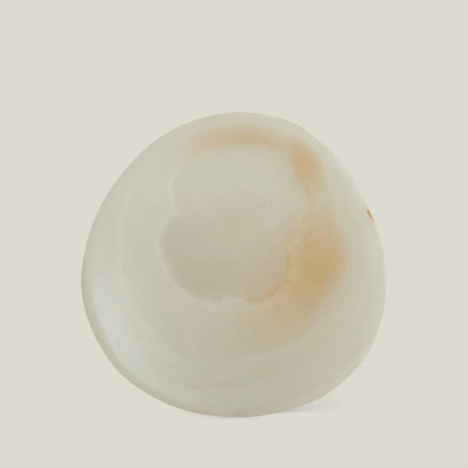 Clam Dish - White Onyx - BLACK BLAZE - Pillar Candle - BLACK BLAZE