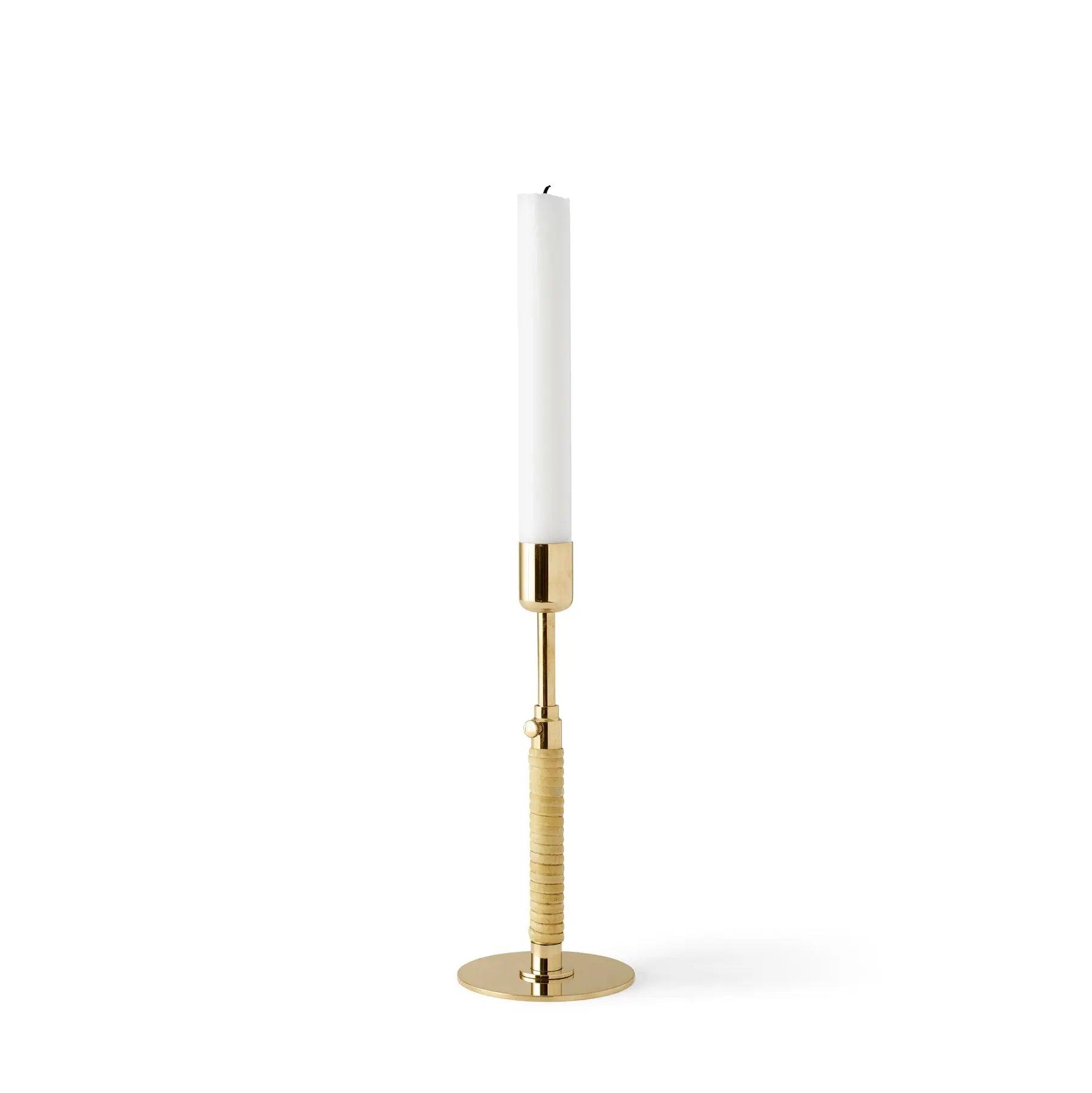 Duca Candle Holder - Polished Brass Menu