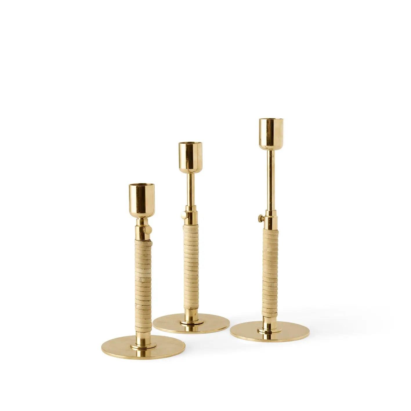 Duca Candle Holder - Polished Brass Menu