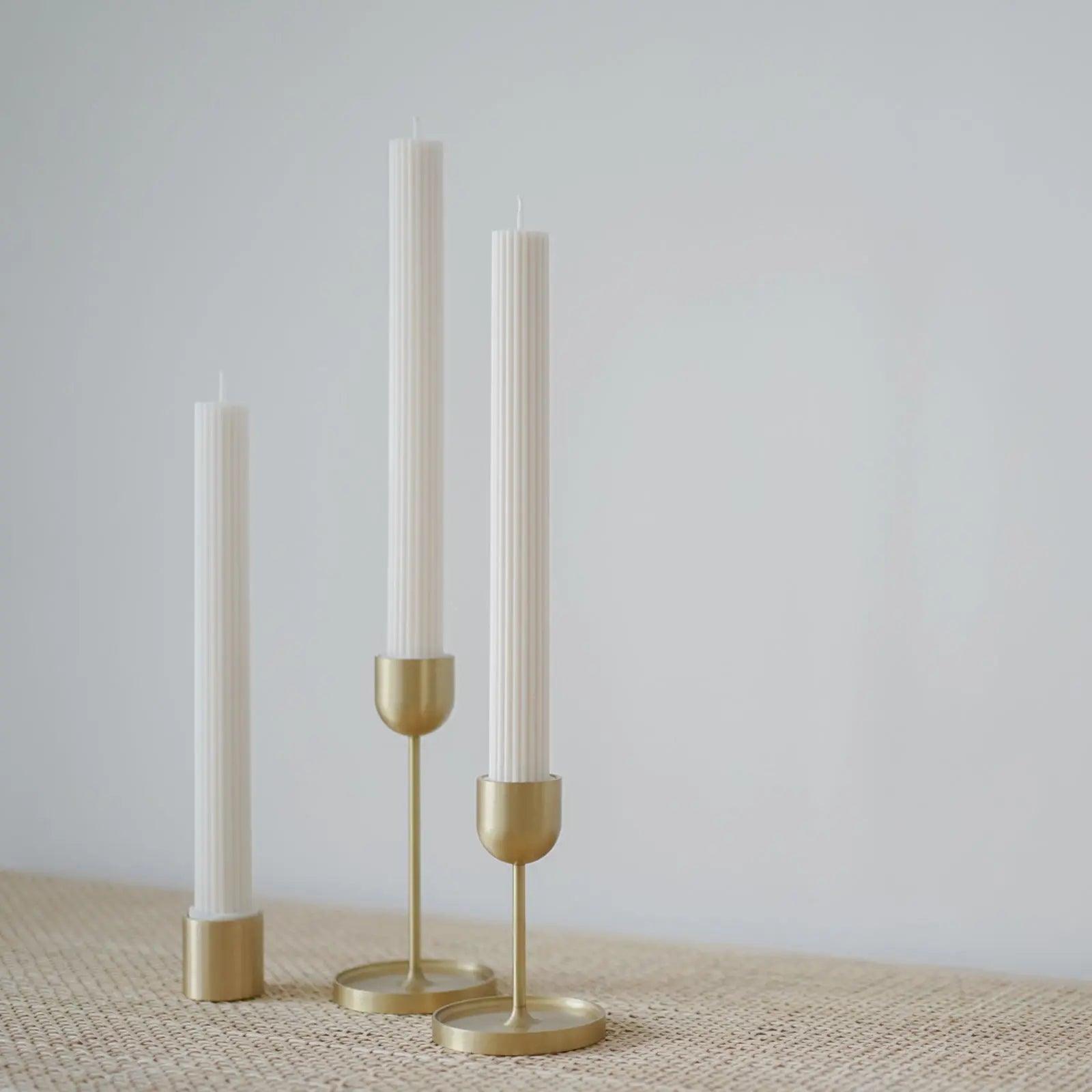Modern Brass Candle Holders