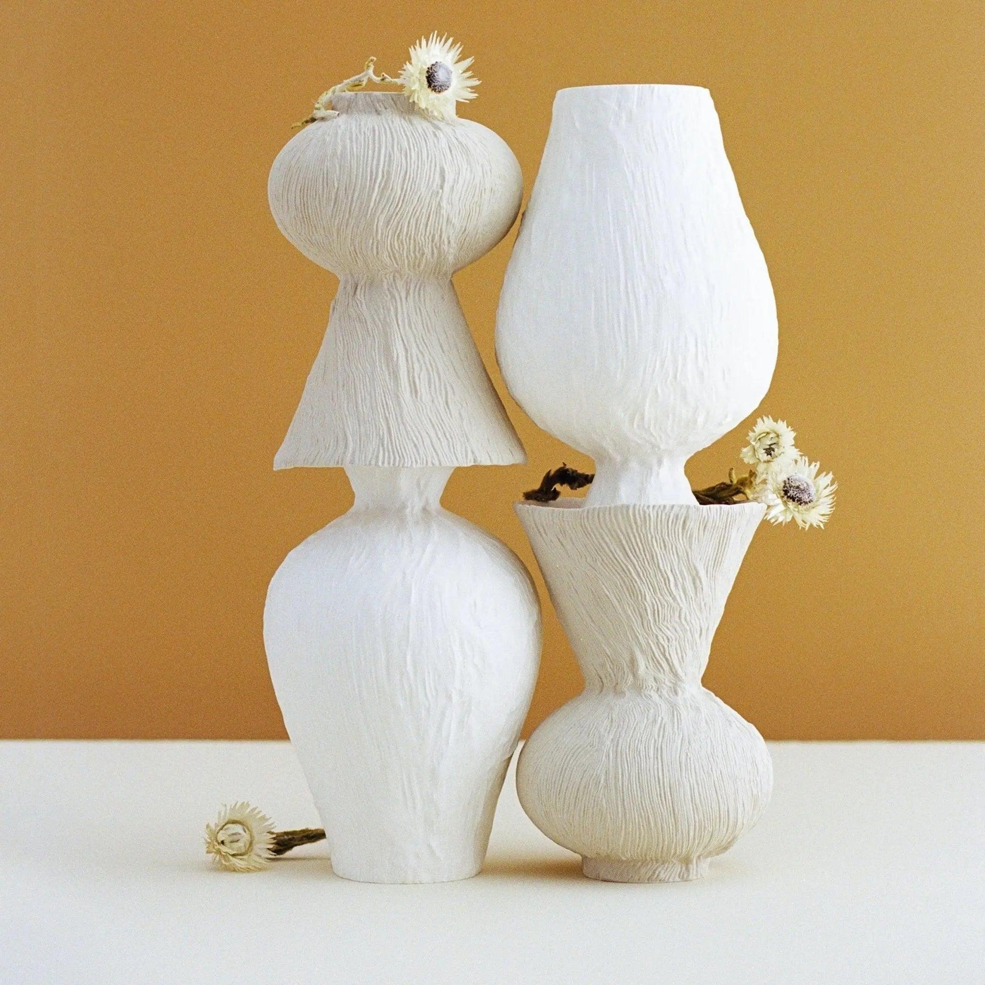GUAN vase - Speckled White - BLACK BLAZE - Homeware - Xu