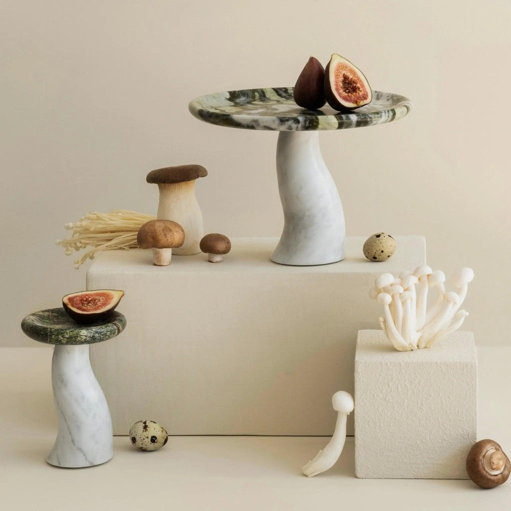 Mushroom Candle Holder - BLACK BLAZE - Pillar Candle - BLACK BLAZE