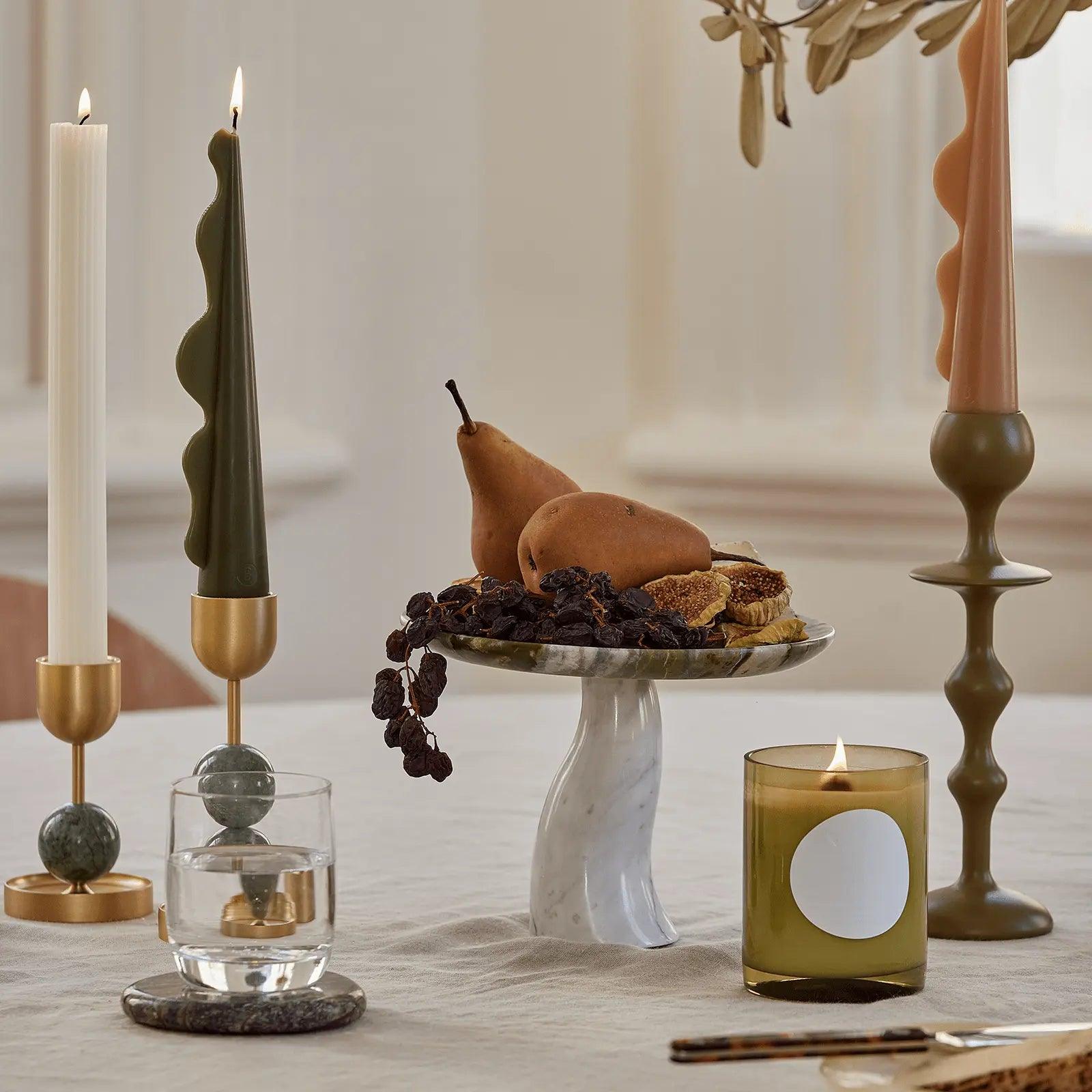 Mushroom Tray - BLACK BLAZE - Pillar Candle - BLACK BLAZE