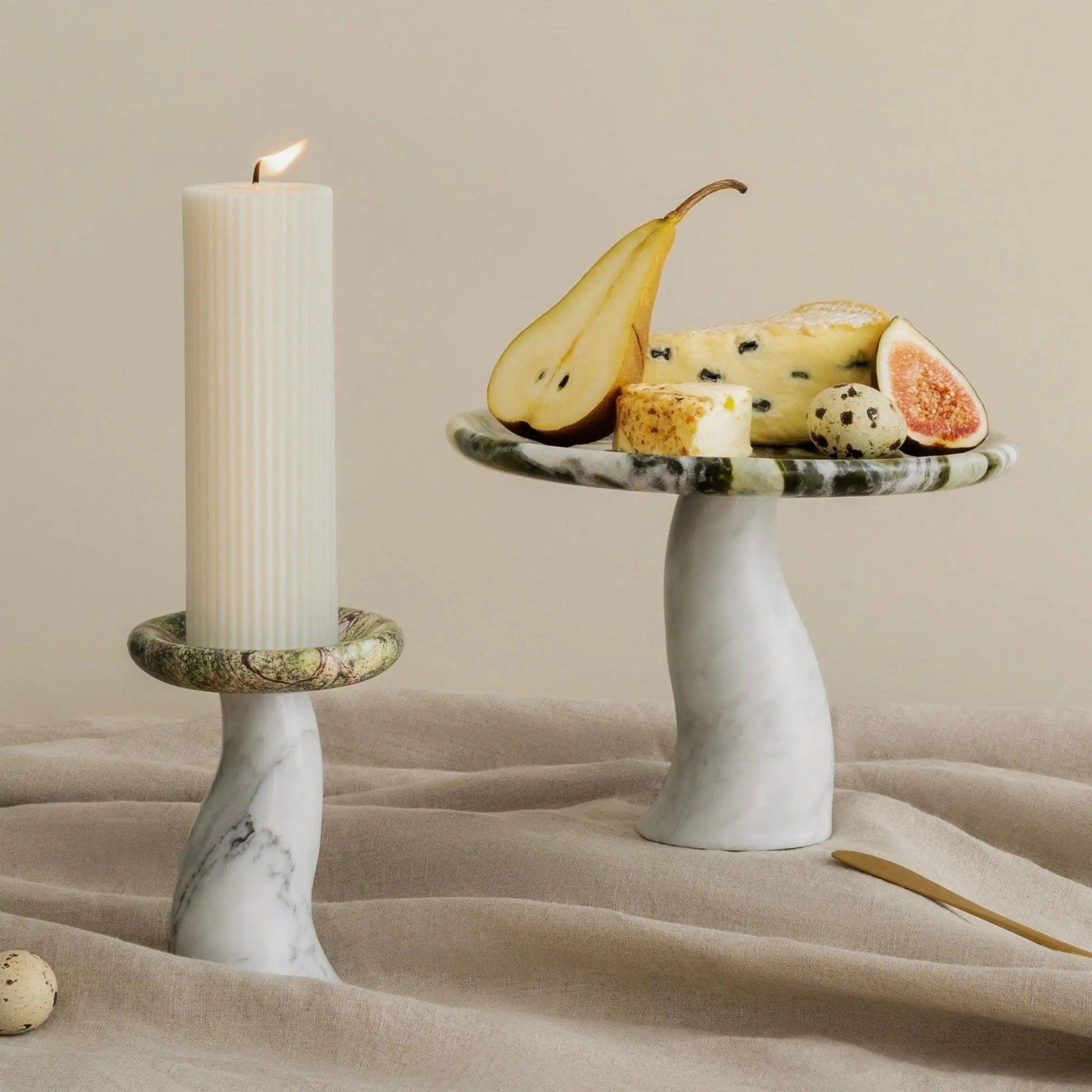 Mushroom Tray - BLACK BLAZE - Pillar Candle - BLACK BLAZE