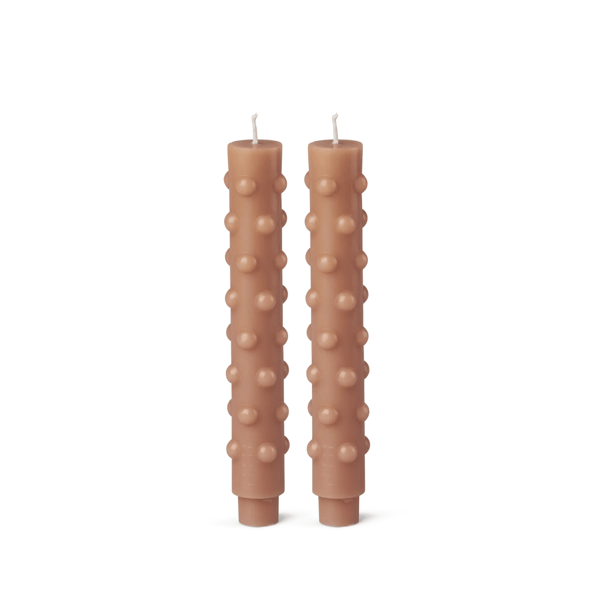 Polka Candle Duo - Nude - BLACK BLAZE - Pillar Candle - BLACK BLAZE
