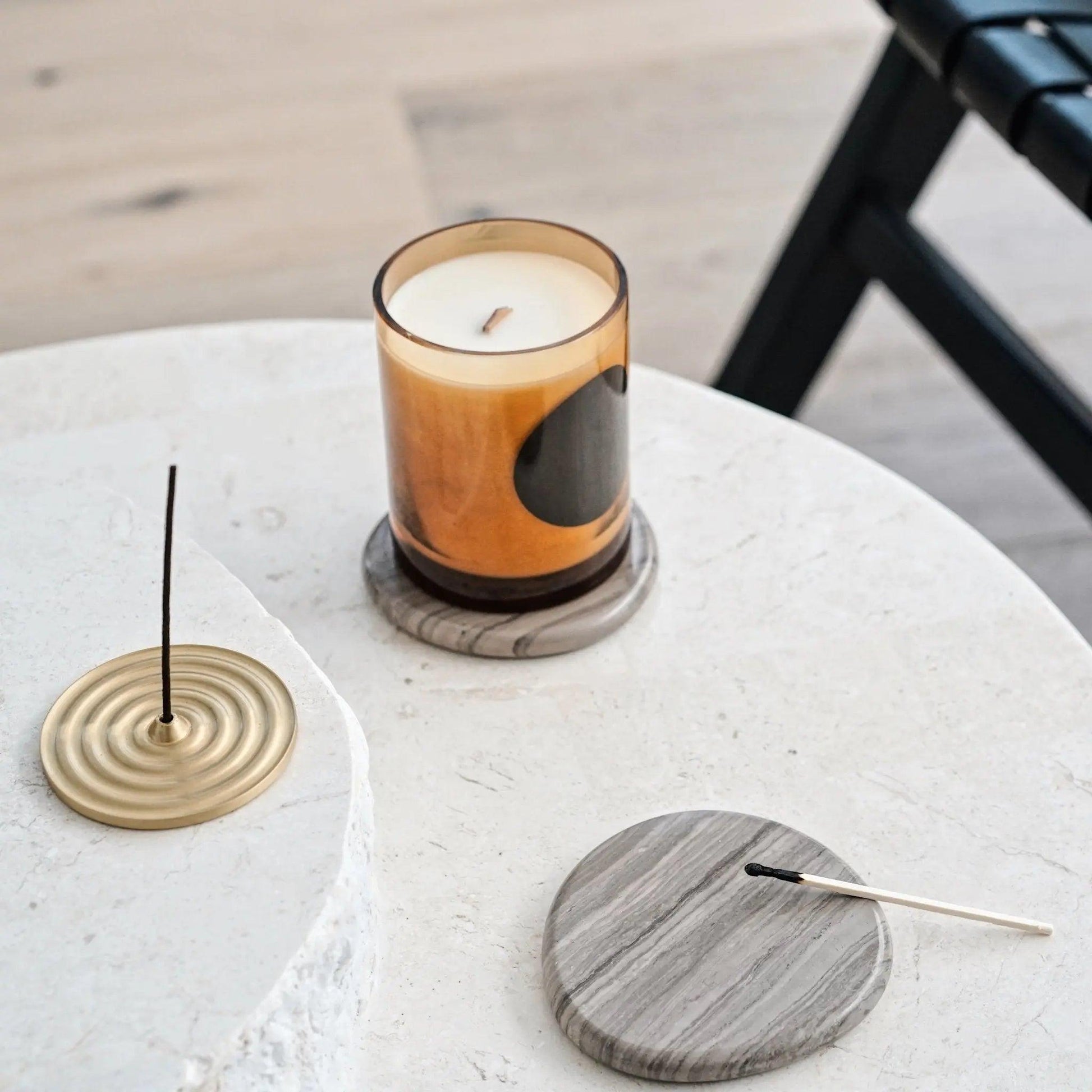 Stone Coaster Set - Wood Grain - BLACK BLAZE - Accessories - BLACK BLAZE