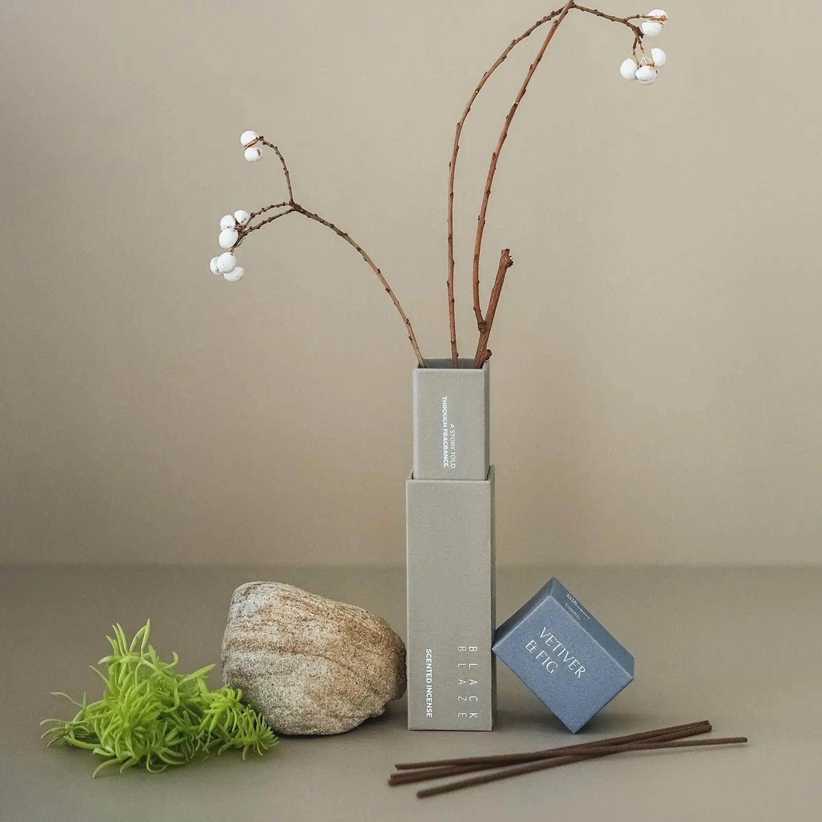 Vetiver & Fig Scented Incense - BLACK BLAZE - Scented Incense - BLACK BLAZE