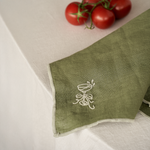 Embroidered Linen Napkin Set – Cocktail