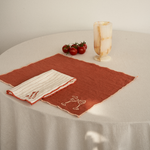 Embroidered Linen Napkin Set – Cutlery