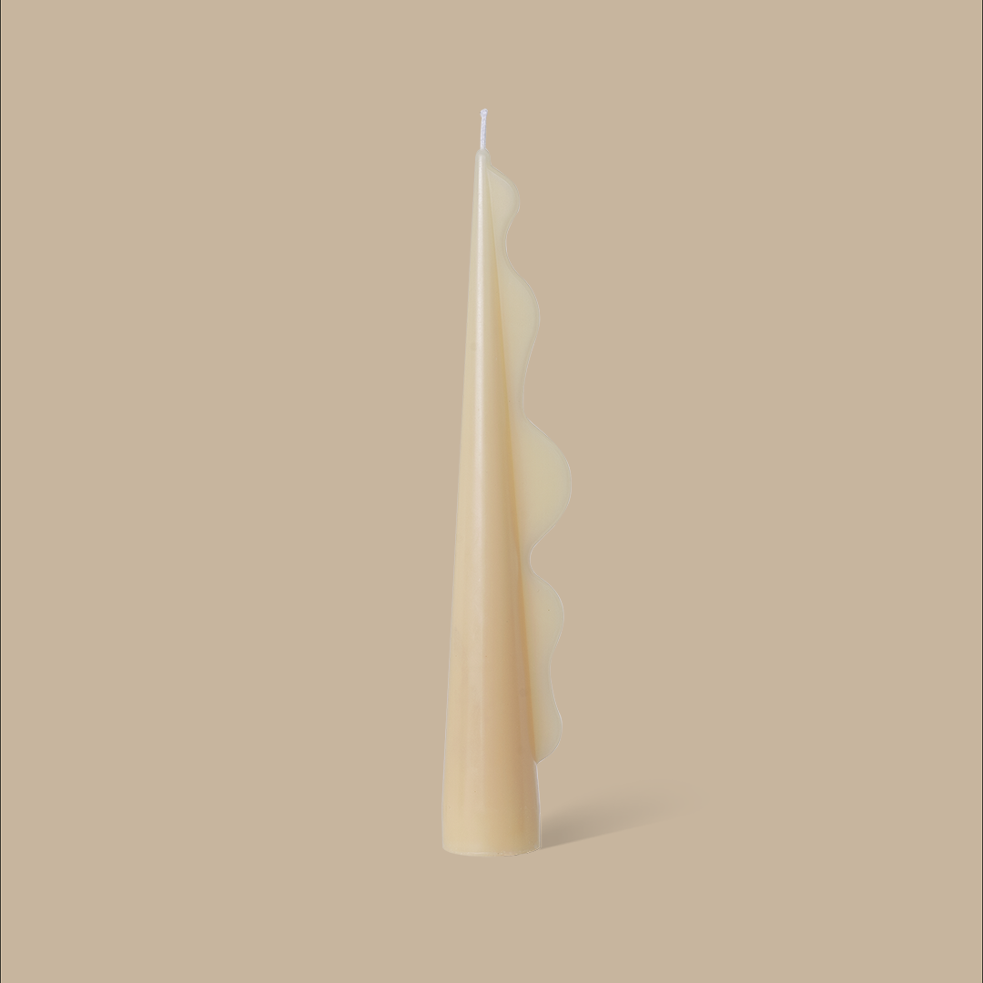 Seaweed Pillar Candle -  Apricot