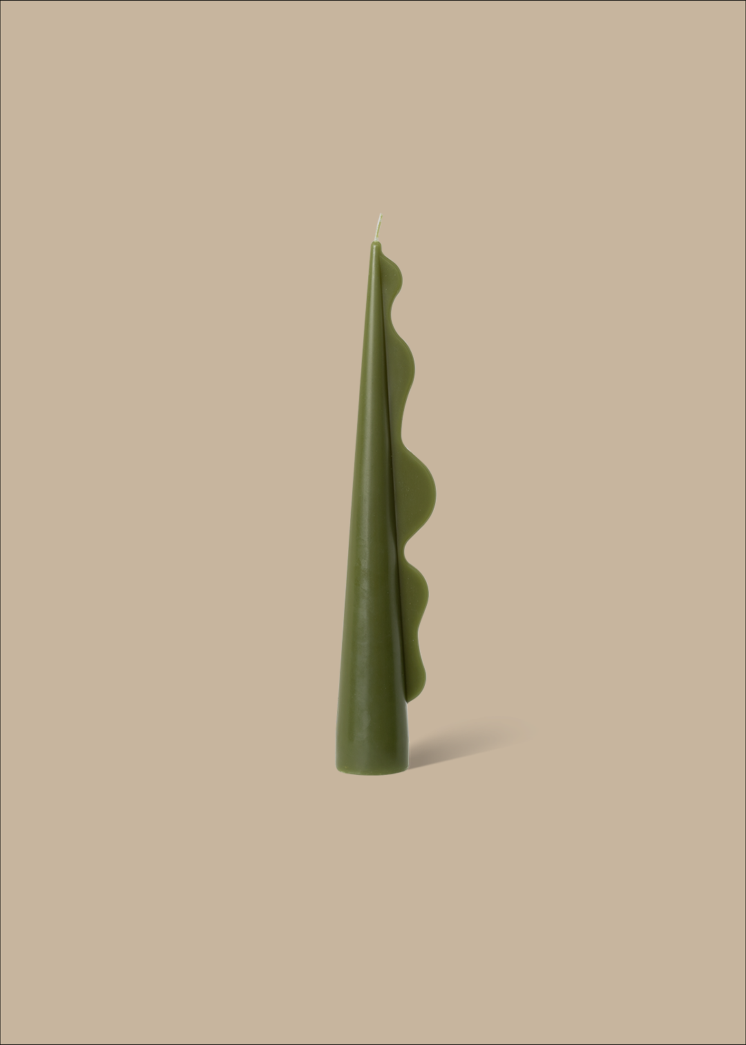 Seaweed Pillar Candle - Olive