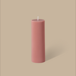 Wide Column Pillar Candle - Peach