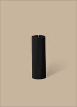 Wide Column Pillar Candle - Black