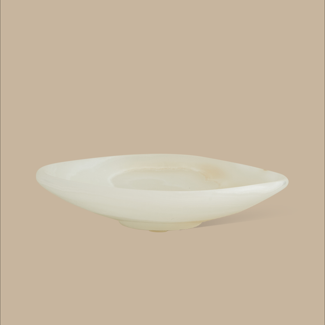 Clam Dish - White Onyx