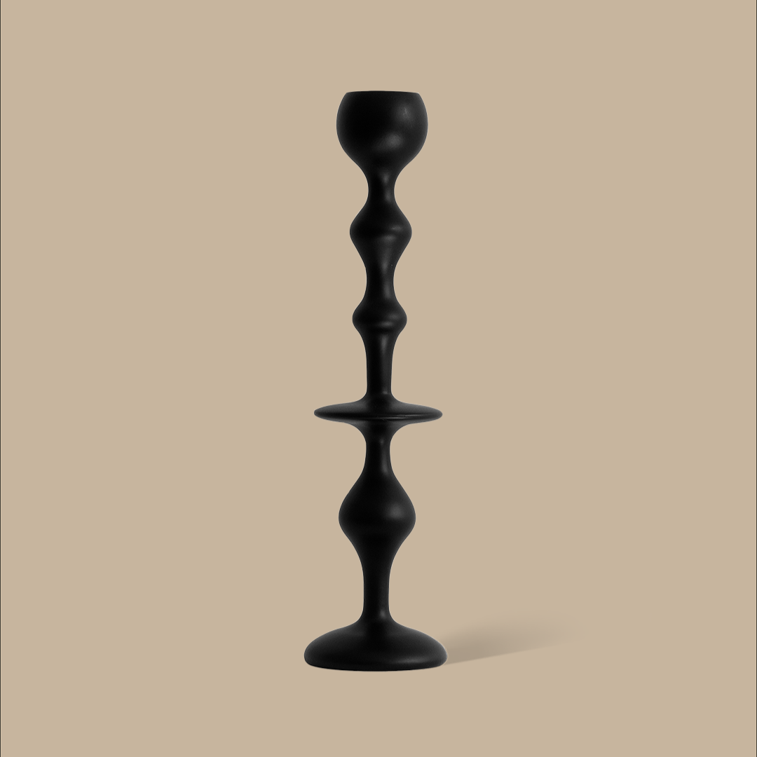 Infinity Candle Holder - Black Large