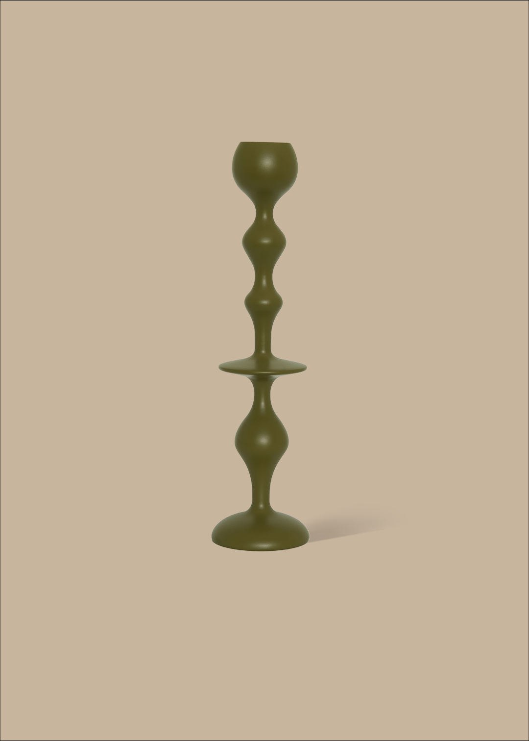 Infinity Candle Holder - Olive Large
