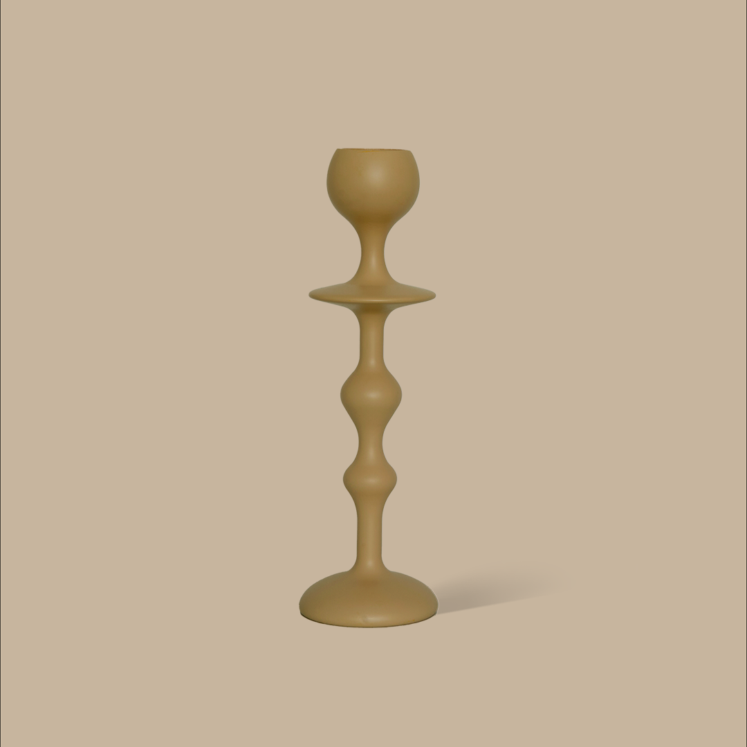 Infinity Candle Holder - Mustard Medium