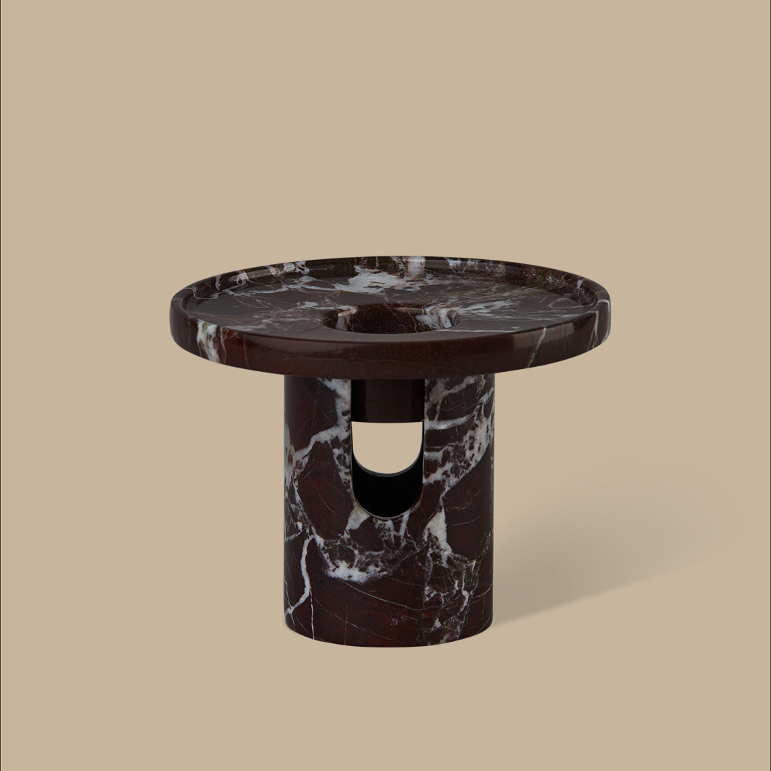 Lumière Oil Burner - Burgundy Marble