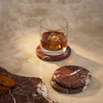 PRE-ORDER Marble Coaster Set - Rosso Levanto