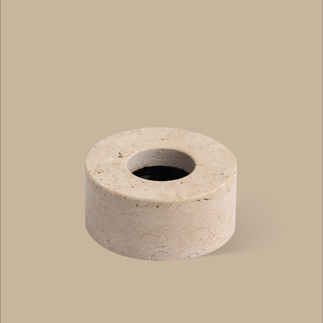 Marble Diffuser Collar - Travertine