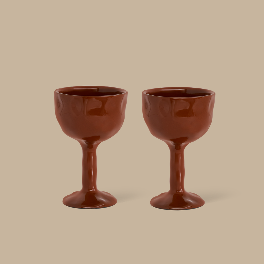 Drift Goblet Pair- Rust - BLACK BLAZE