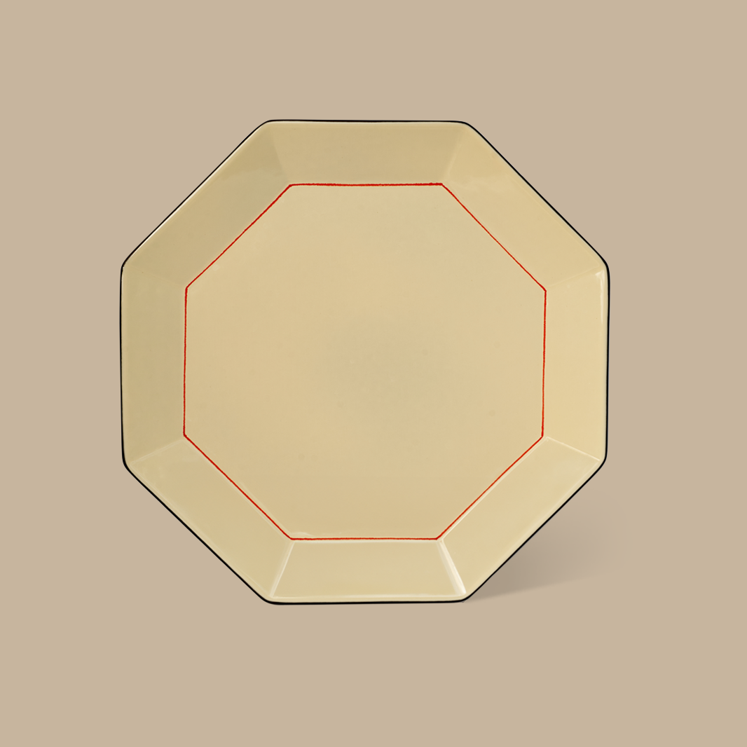 Gem Dinner Plate - Ivory - BLACK BLAZE