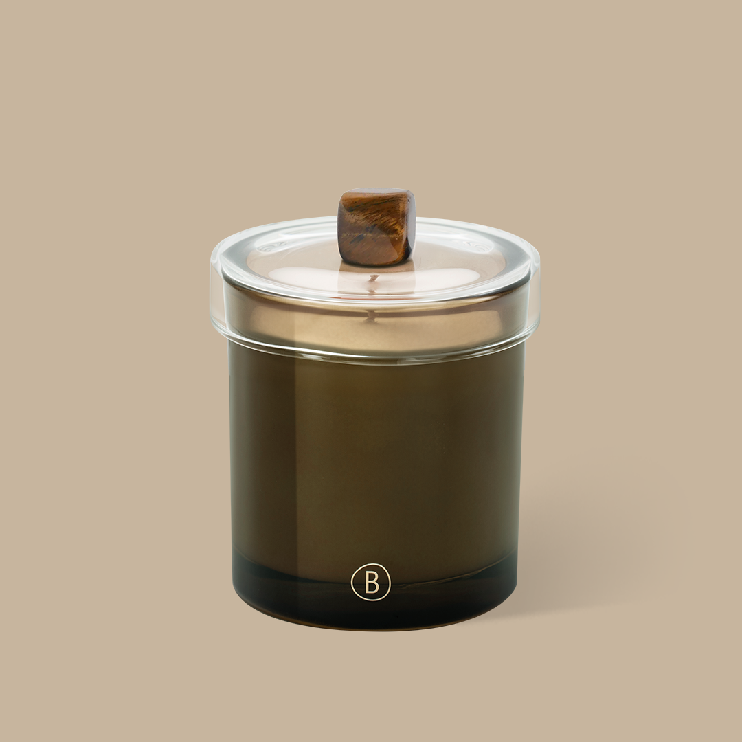 Glass Candle Lid - Tiger Eye