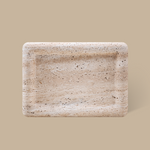 Halo Rectangle Tray - Travertine