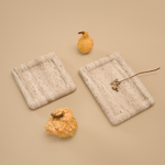 Halo Square Tray - Travertine
