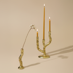 PRE- ORDER Twig Brass Candle Holder - Triple