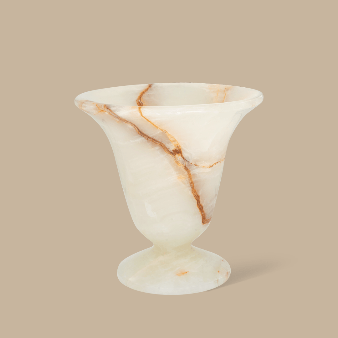 Bell Vase - White Onyx - Accessories - Black Blaze