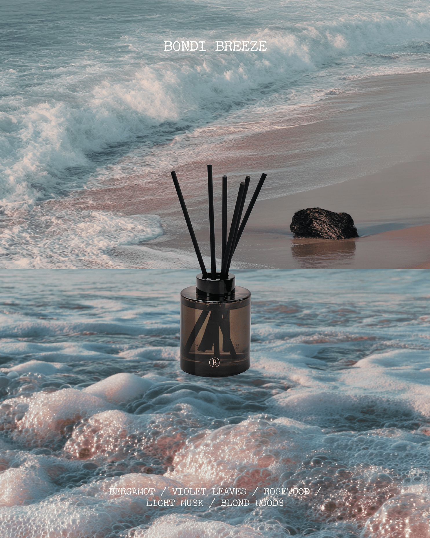 Bondi Breeze Reed Diffuser - DIFFUSER - Black Blaze