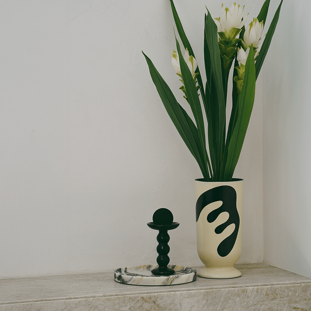 Bouquet Ceramic Vase - Leaf - Accessories - Black Blaze