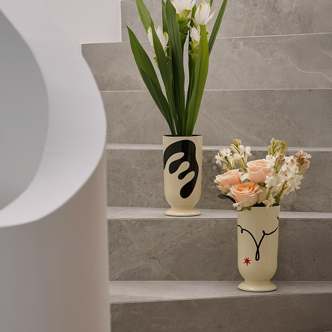 Bouquet Ceramic Vase - Leaf - Accessories - Black Blaze