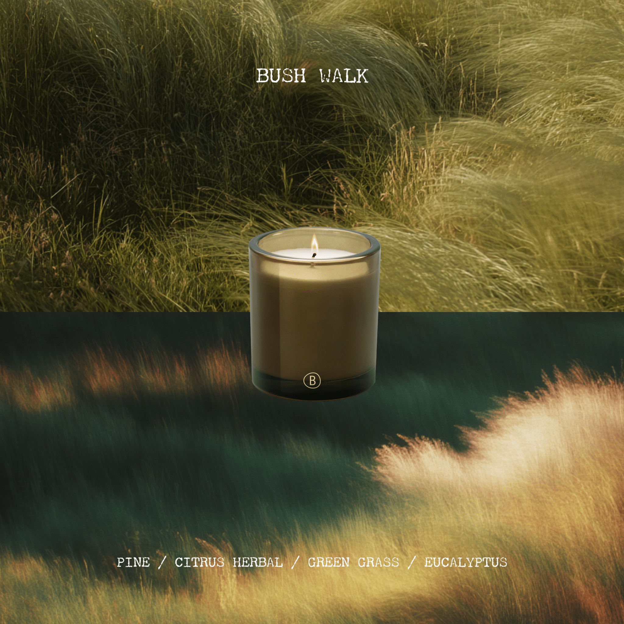 Bush Walk Scented Candle - BLACK BLAZE - THE GREAT OUTDOOR COLLECTION - BLACK BLAZE