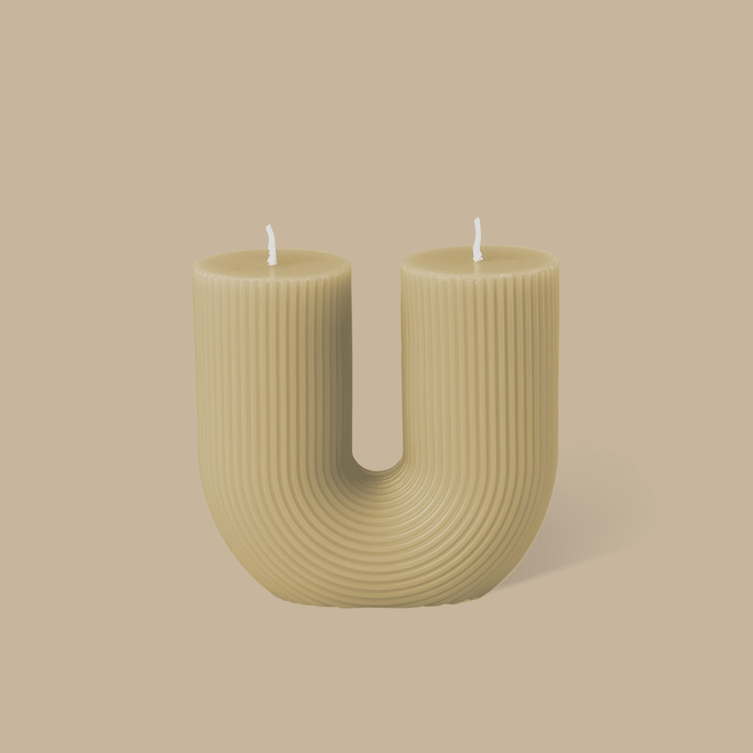 Curl Curl Candle - Butter - Pillar Candle - Black Blaze