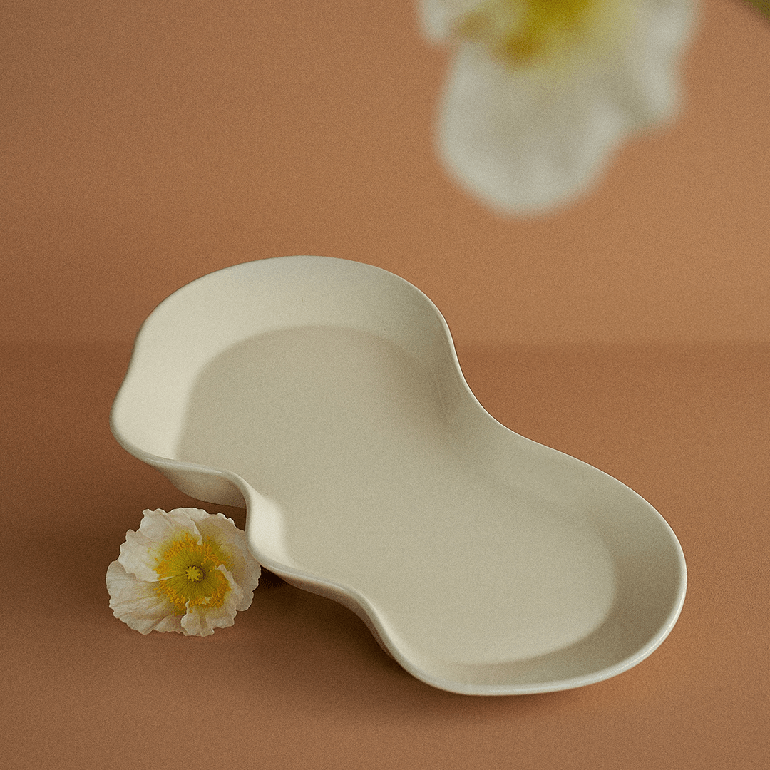 Drift Tray / Platter - Ivory - Tableware - Black Blaze