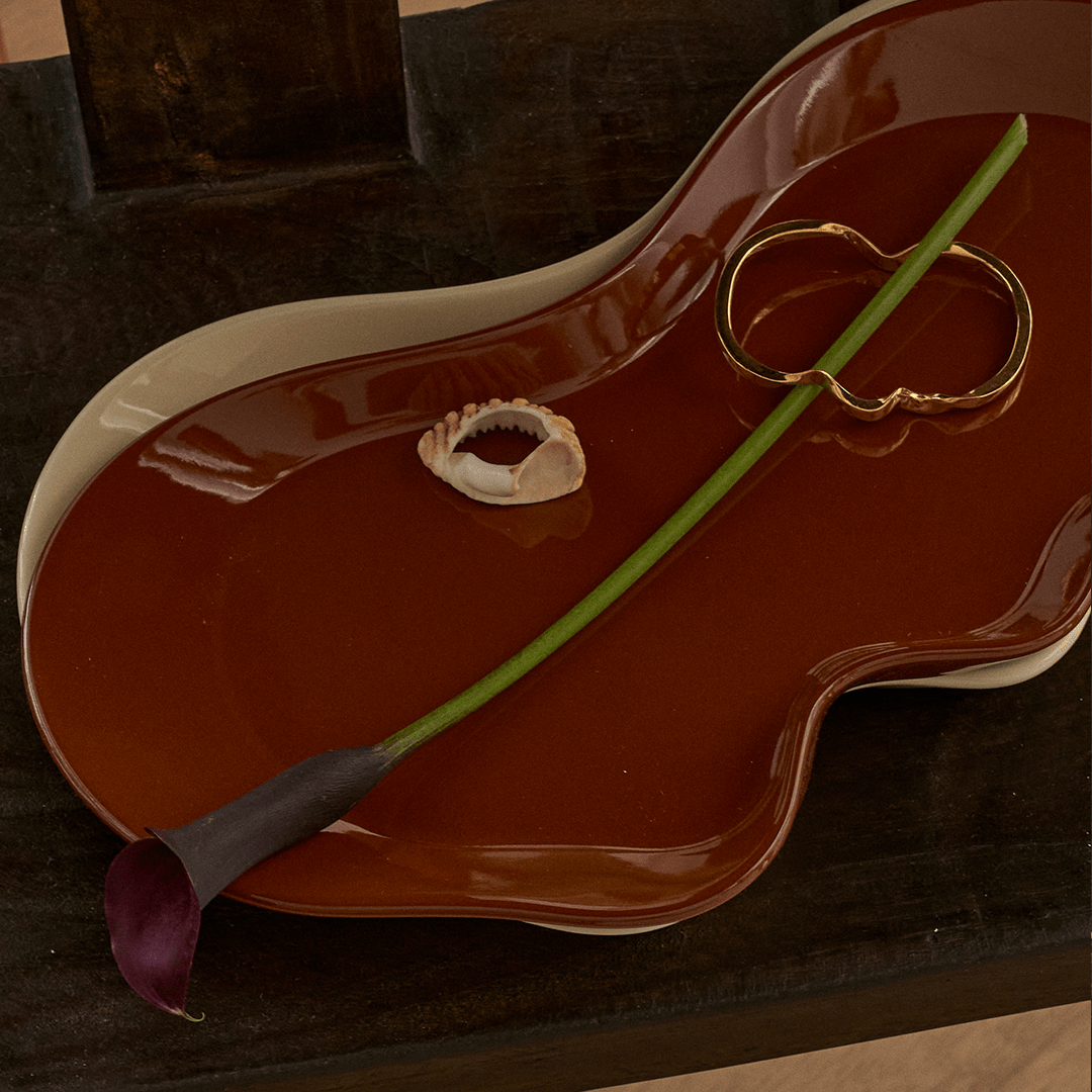 Drift Tray / Platter - Ivory - Tableware - Black Blaze