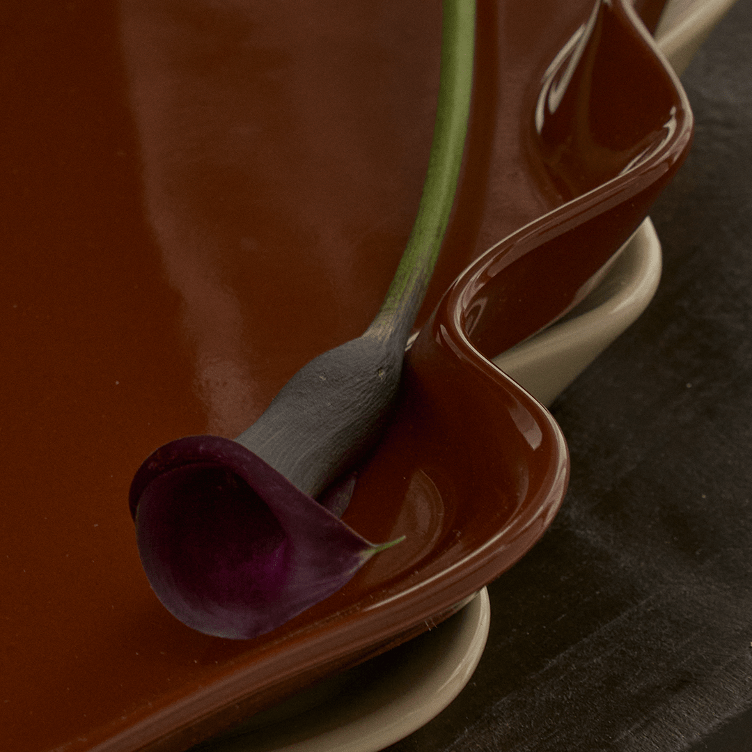 Drift Tray / Platter - Ivory - Tableware - Black Blaze