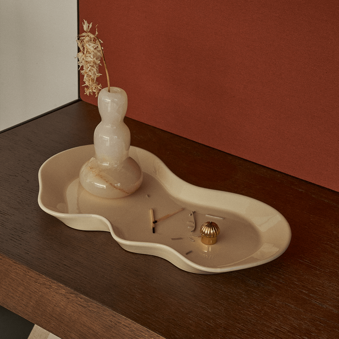 Drift Tray / Platter - Ivory - Tableware - Black Blaze