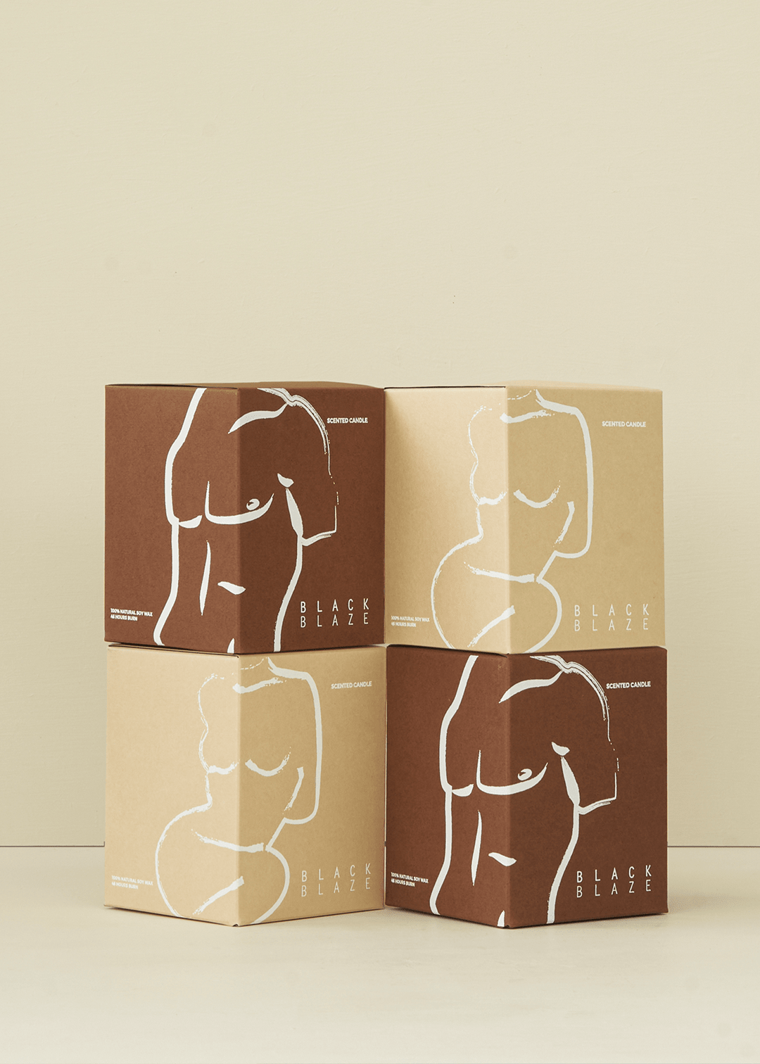 For Her Scented Candle - HOME CANDLE - Black Blaze