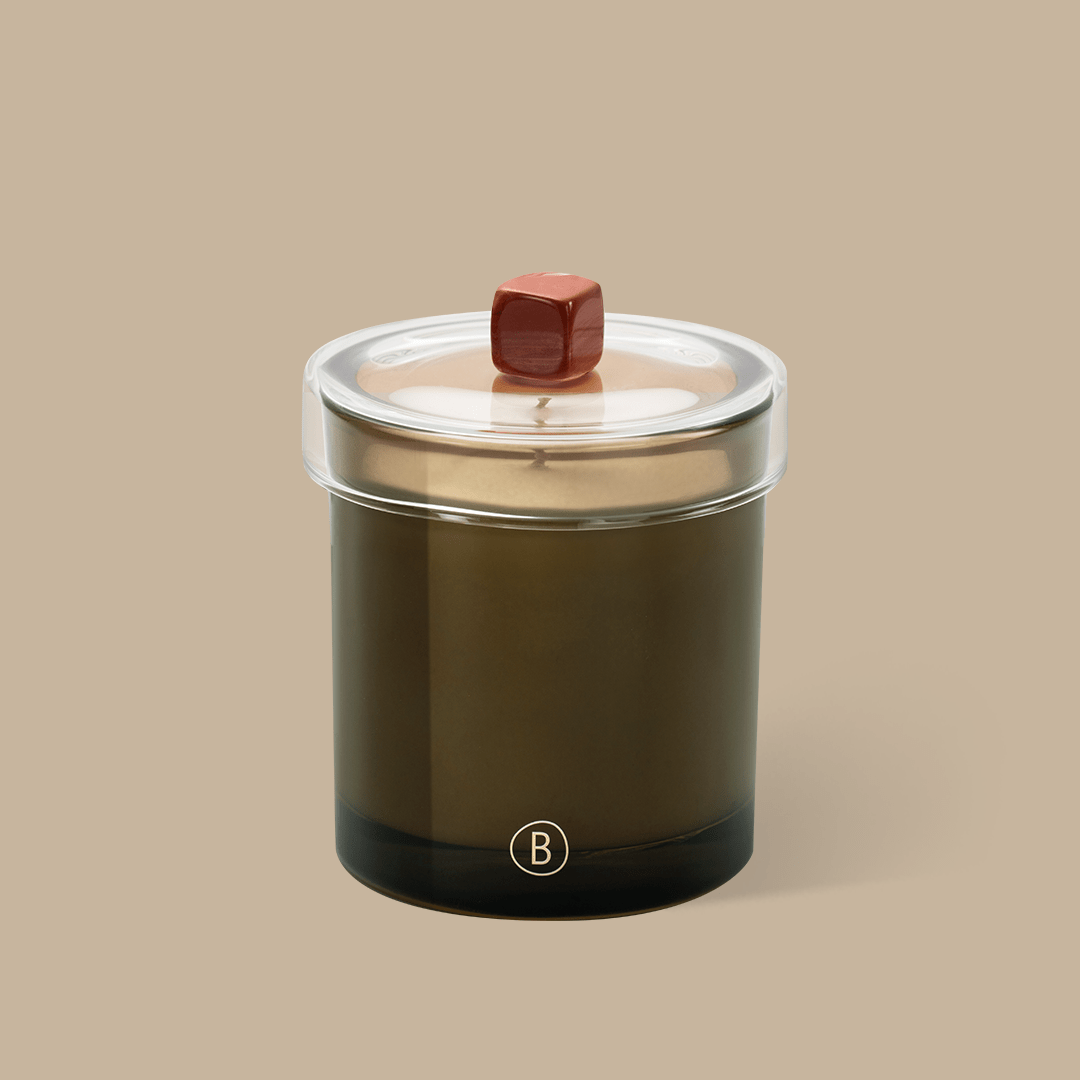 Glass Candle Lid - Red Jasper - BLACK BLAZE - THE GREAT OUTDOOR COLLECTION - BLACK BLAZE