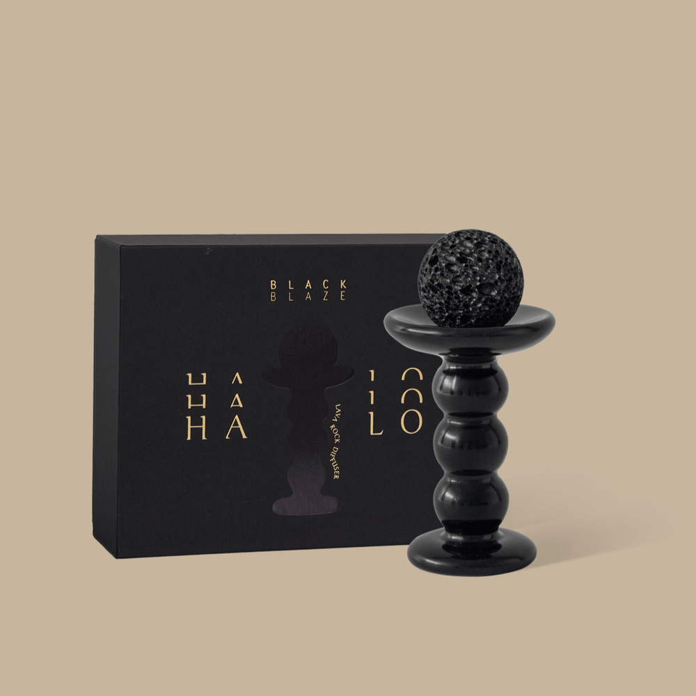 Halo Lava Rock Diffuser Set - Blooming In Dreams - Lava Rock Diffuser - Black Blaze