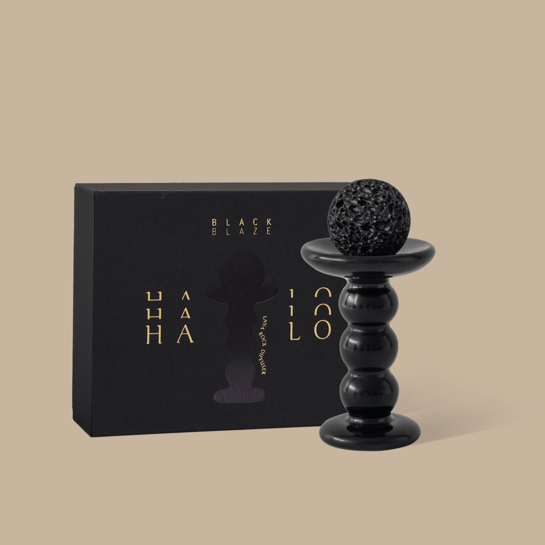 Halo Lava Rock Diffuser Set - Rainforest Sunlight - BLACK BLAZE - Lava Rock Diffuser - BLACK BLAZE